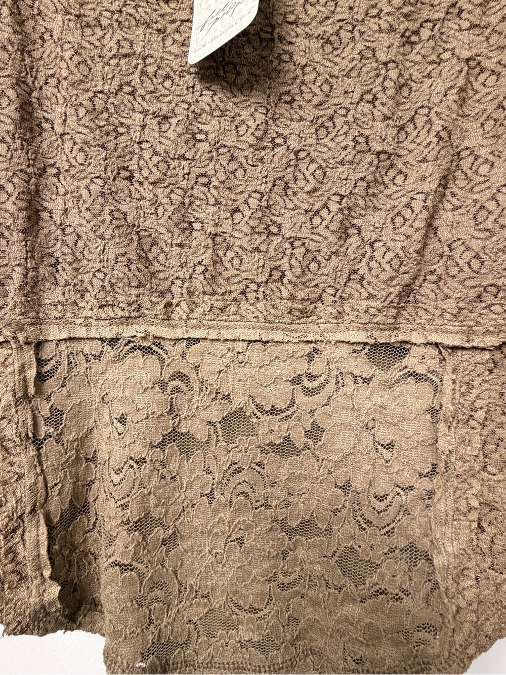 Free People Lace Layering Long Sleeve in Dutch Cocoa - Picture 5 of 10